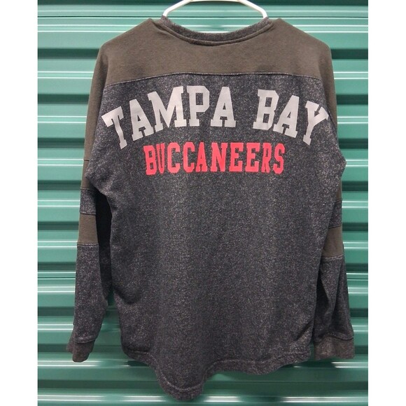 Tampa Bay Buccaneers Women Long Sleeve Shirt Light Sweater Size M/Lg Black Gray - Picture 3 of 5